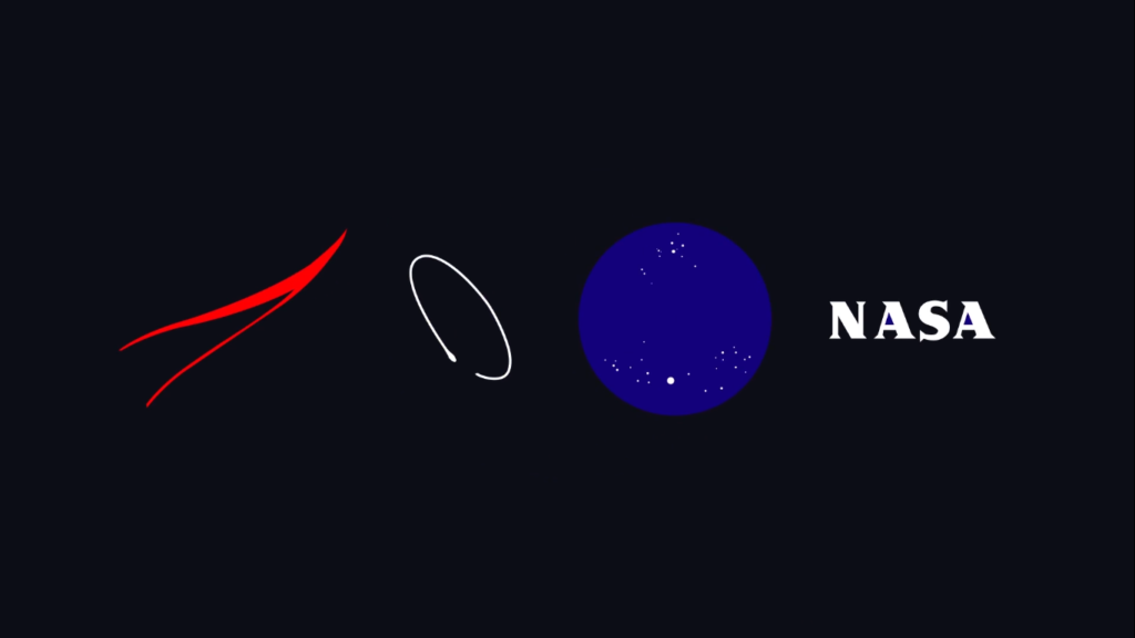 قسمت های مختلف لوگوی ناسا