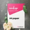 موکاپ برگه تبلیغاتی A4 برای ارائه واقعی طراحی شما در اندازه هایی مثل A4، موکاپ فتوشاپی لایه باز با کیفیت، منظم استفاده از آن راحت است.
