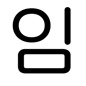 حرف M در اوجینگِئو که مربع قسمتی از آن است.( استفاده شده در لوگوی بازی ماهی مرکب )